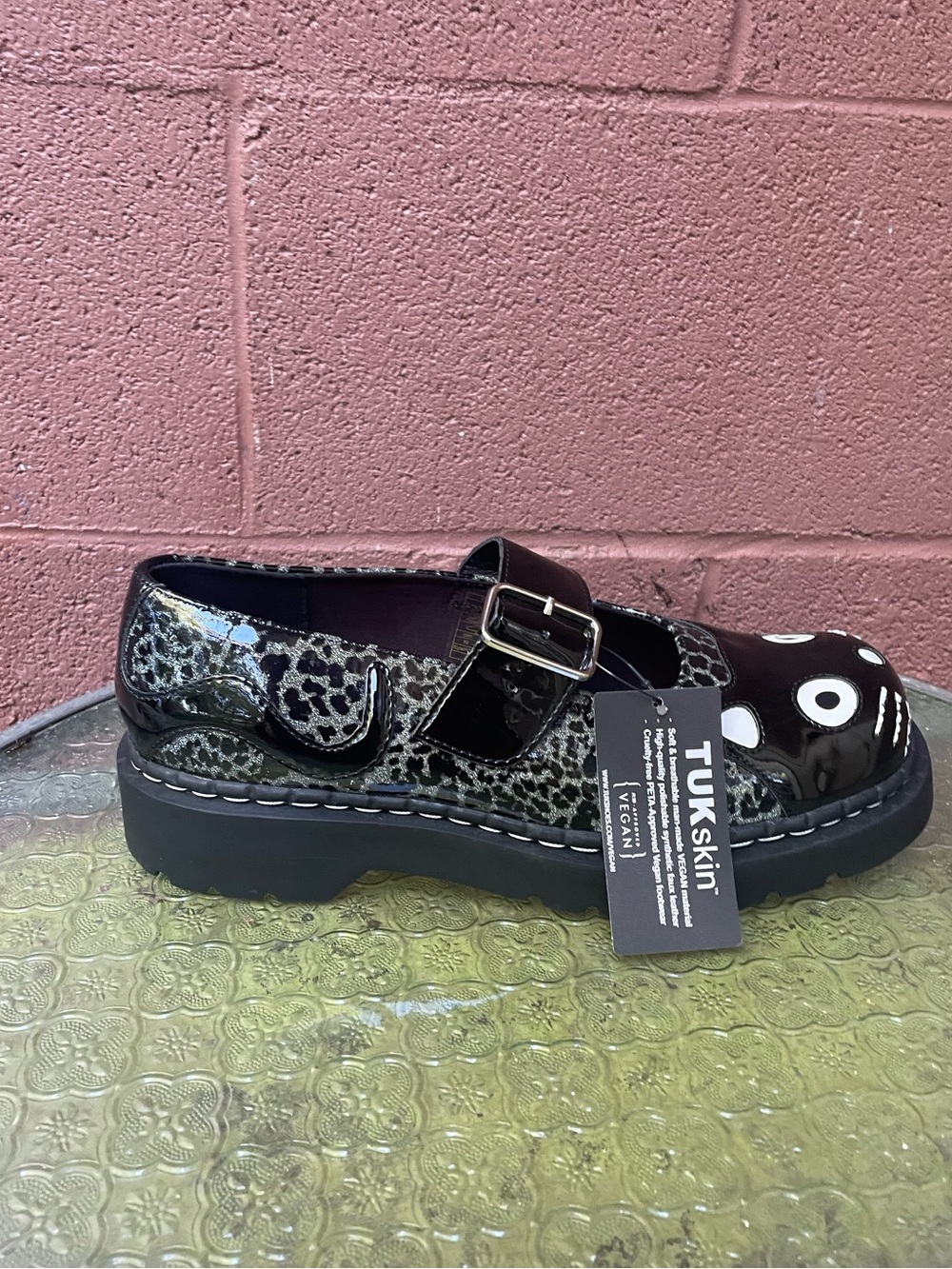 NWT T.U.K Kitty Leopard Print Platform Mary Jane Shoes Size 10 - Picture 7 of 15